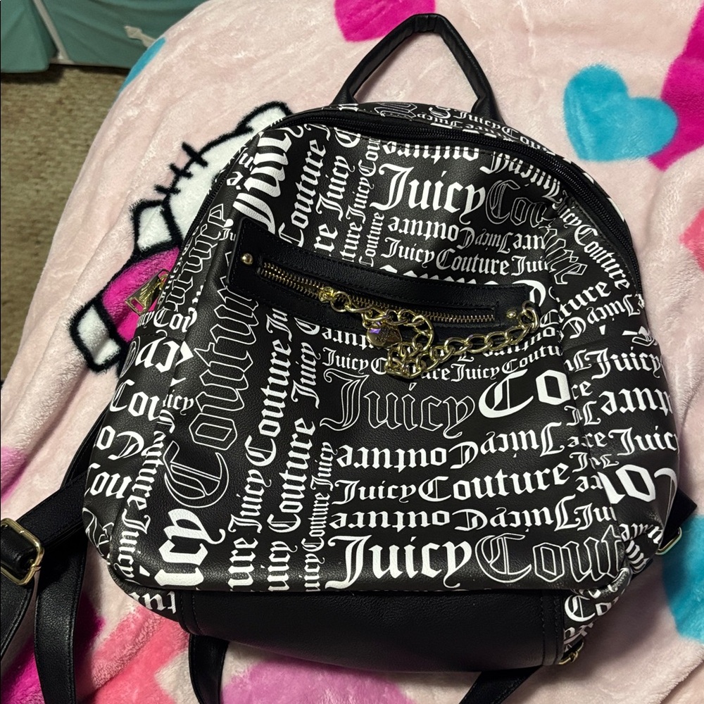 Juicy Couture Monochrome Logo Backpack